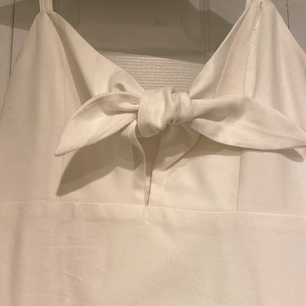 After Market  white Cotton/Linen and polyester Lined dress.